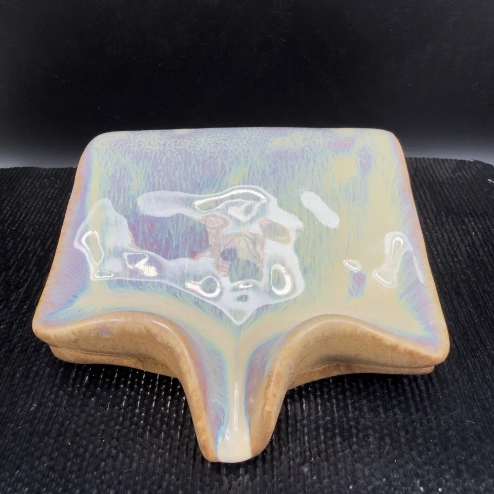 Artisan Drip Ceramic‎ Spoon Rest Pottery Kitchen Utensil Sponge Holder DripSpout